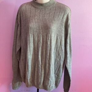TSR Men’s Gray Acrylic Long Sleeve Pullover Sweater Size L Casual